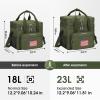 imageMaelstrom Lunch Bag Women23L Insulated Lunch Box For Men WomenExpandable Double Deck Cooler Bag With Side Tissue PocketLavenderI Army green with DIY HookandLoop