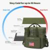 imageMaelstrom Lunch Bag Women23L Insulated Lunch Box For Men WomenExpandable Double Deck Cooler Bag With Side Tissue PocketLavenderI Army green with DIY HookandLoop