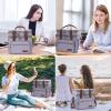 imageMaelstrom Lunch Bag Women23L Insulated Lunch Box For Men WomenExpandable Double Deck Cooler Bag With Side Tissue PocketLavenderJ 23L Purple