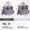imageMaelstrom Lunch Bag Women23L Insulated Lunch Box For Men WomenExpandable Double Deck Cooler Bag With Side Tissue PocketLavenderJ 23L Purple