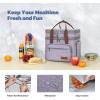 imageMaelstrom Lunch Bag Women23L Insulated Lunch Box For Men WomenExpandable Double Deck Cooler Bag With Side Tissue PocketLavenderJ 23L Purple