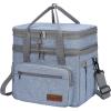 imageMaelstrom Lunch Bag Women23L Insulated Lunch Box For Men WomenExpandable Double Deck Cooler Bag With Side Tissue PocketLavenderZ 23L Blue