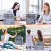 imageMaelstrom Lunch Bag Women23L Insulated Lunch Box For Men WomenExpandable Double Deck Cooler Bag With Side Tissue PocketLavenderZ 23L Blue