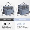 imageMaelstrom Lunch Bag Women23L Insulated Lunch Box For Men WomenExpandable Double Deck Cooler Bag With Side Tissue PocketLavenderZ 23L Blue