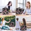 imageMaelstrom Lunch Bag Women23L Insulated Lunch Box For Men WomenExpandable Double Deck Cooler Bag With Side Tissue PocketLavenderZ 23L Flower