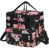 imageMaelstrom Lunch Bag Women23L Insulated Lunch Box For Men WomenExpandable Double Deck Cooler Bag With Side Tissue PocketLavenderZ 23L Flower
