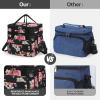imageMaelstrom Lunch Bag Women23L Insulated Lunch Box For Men WomenExpandable Double Deck Cooler Bag With Side Tissue PocketLavenderZ 23L Flower