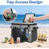 imageMaelstrom Cooler Bag 30 Cans Beach Cooler Large Leakproof Insulated Soft Cooler with Bottle Opener Ice Chest Portable Collapsible Cooler for Travel Camping ShoppingGrey