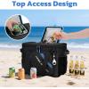 imageMaelstrom Cooler Bag 30 Cans Beach Cooler Large Leakproof Insulated Soft Cooler with Bottle Opener Ice Chest Portable Collapsible Cooler for Travel Camping ShoppingBlack