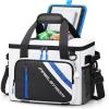 imageMaelstrom Cooler Bag 30 Cans Beach Cooler Large Leakproof Insulated Soft Cooler with Bottle Opener Ice Chest Portable Collapsible Cooler for Travel Camping ShoppingWhite