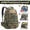 imageMaelstrom Hunting Backpack for Men Women Waterproof Hunting Pack with Rain Cover LongLasting 35L Camo Tactical Day Pack for Rifle Bow Gun