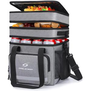 imageMaelstrom Lunch Box for MenInsulated Lunch Bag WomenMenLeakproof Lunch Cooler Bag Lunch Tote Bag3Three Layer  New Dark Grey