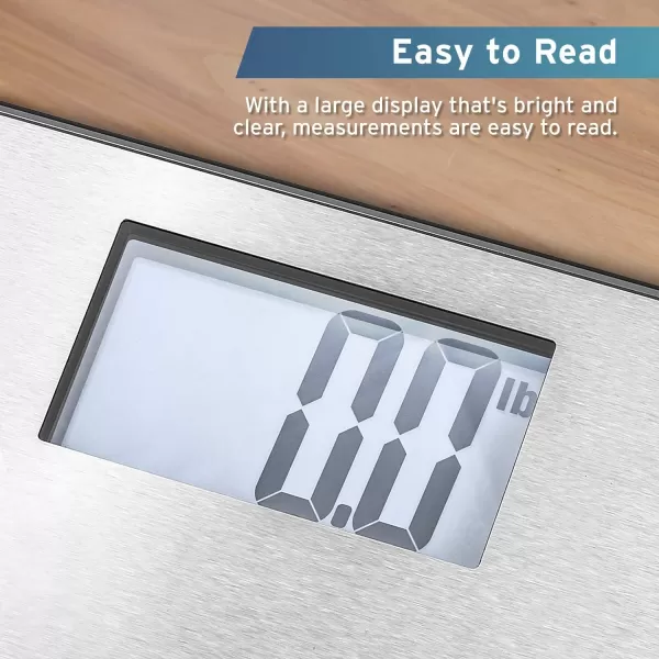 Etekcity Bathroom Scale for Body Weight Digital Weighing Machine for People Accurate ampamp Large LCD Backlight Display 6mm Tempered Glass 400 lbsStainless SteelGrey