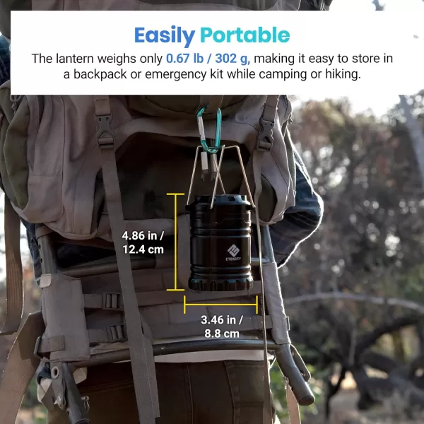 Etekcity Camping Lanterns for Power Outages 4 Pack Flashlight for Camping Essentials Emergency Led Battery Operated Lights Survival Kit and Gear for Hurricane Black