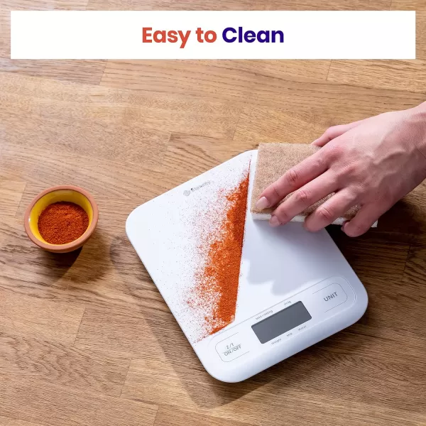 Etekcity Food Nutrition Kitchen Scale Digital Grams and Ounces for Weight Loss Baking Cooking Keto and Meal Prep Large 304 Stainless SteelLarge SizeWhite