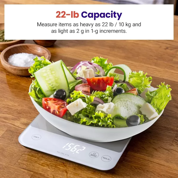 Etekcity Food Nutrition Kitchen Scale Digital Grams and Ounces for Weight Loss Baking Cooking Keto and Meal Prep Large 304 Stainless SteelLarge22lb