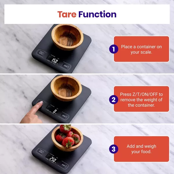 Etekcity Food Nutrition Kitchen Scale Digital Grams and Ounces for Weight Loss Baking Cooking Keto and Meal Prep Large 304 Stainless SteelMedium SizeBlack