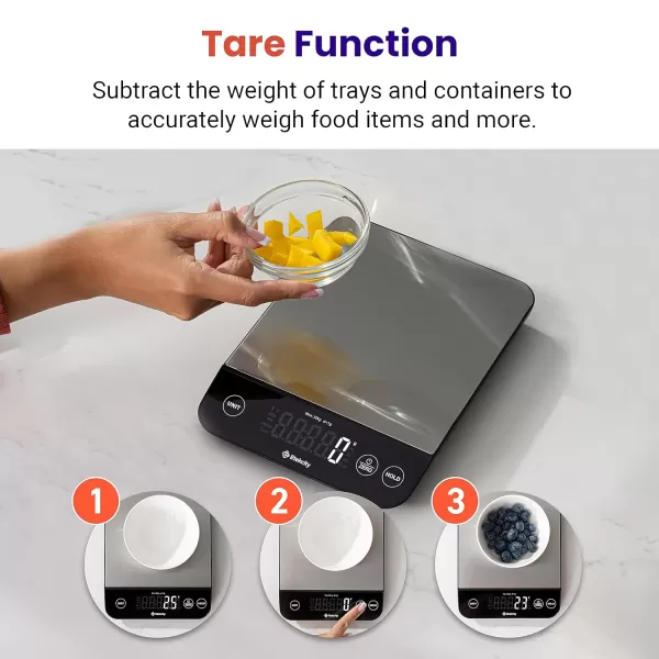 Etekcity Food Nutrition Kitchen Scale Digital Grams and Ounces for Weight Loss Baking Cooking Keto and Meal Prep Large 304 Stainless SteelStainless SteelSilver