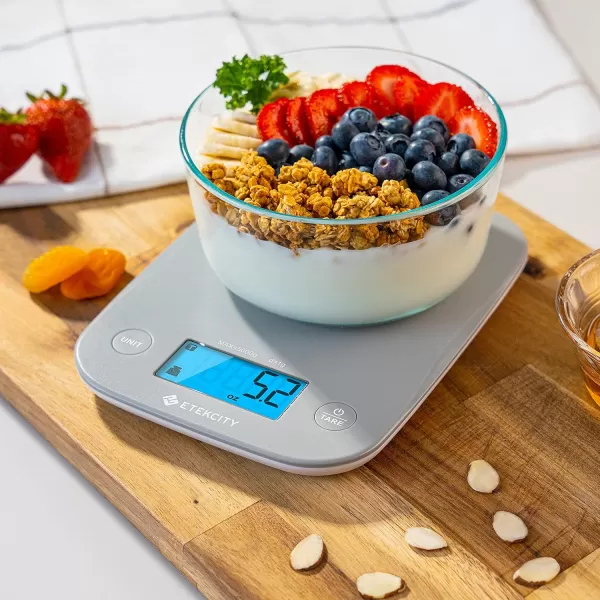 Etekcity Food Nutrition Kitchen Scale Digital Grams and Ounces for Weight Loss Baking Cooking Keto and Meal Prep Large 304 Stainless SteelWhite