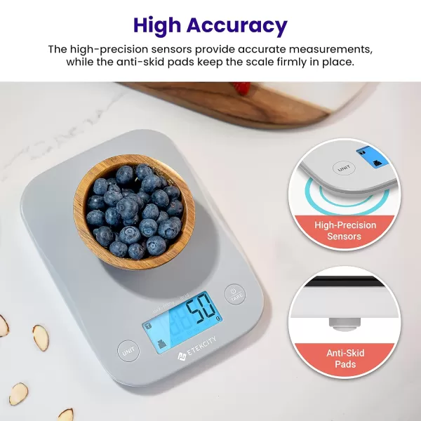 Etekcity Food Nutrition Kitchen Scale Digital Grams and Ounces for Weight Loss Baking Cooking Keto and Meal Prep Large 304 Stainless SteelWhite