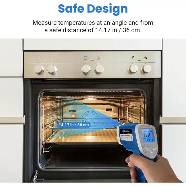Etekcity Infrared Thermometer Laser Temperature Gun for Griddle 58F to 1130F for Food BBQ Pizza Oven Accessories Non Contact IR Heat Gun for Pool Reptile Cooking Kitchen FridgeBlue