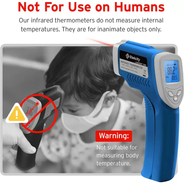 Etekcity Infrared Thermometer Laser Temperature Gun for Griddle 58F to 1130F for Food BBQ Pizza Oven Accessories Non Contact IR Heat Gun for Pool Reptile Cooking Kitchen FridgeBlue