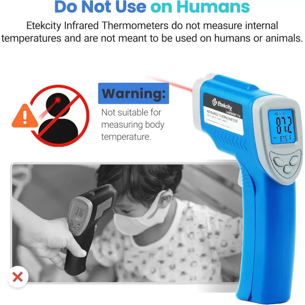 Etekcity Lasergrip 800 Temperature Gun58 to 1382 with 161 DTS Ratio High Laser Temp IR Tool for Cooking Grill Pizza Oven Griddle Engine HVAC Not for Human Light YellowBlue