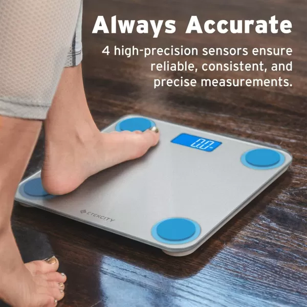 Etekcity Scale for Body Weight Digital Bathroom Weighing Machine for People Large and EasytoRead Backlight Display Accurate with High Precision Measurements Durable Tempered Glass 400 lbs
