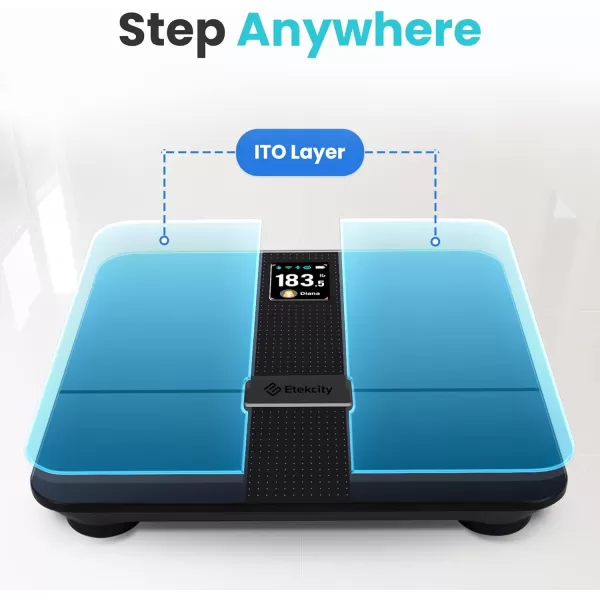 Etekcity Smart Scale for Body Weight Fat FSA HSA Eligible Digital Bathroom Weighing Machine for Accurate BMI Muscle Mass Composition Home Use Apple Health Compatible Fitness Equipment