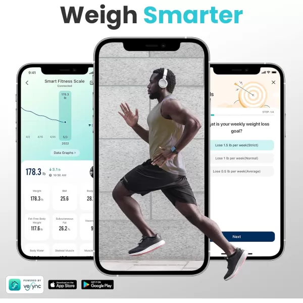 Etekcity Smart Scale for Body Weight Fat FSA HSA Eligible Digital Bathroom Weighing Machine for Accurate BMI Muscle Mass Composition Home Use Apple Health Compatible Fitness Equipment