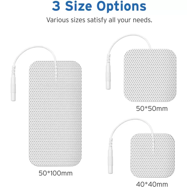 Etekcity TENS Unit Replacement Pads Electrodes for Back Pain Relief SelfAdhesive ampamp Gel Free for Electrotherapy White Pack of 16