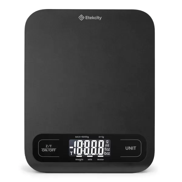 Etekcity Food Nutrition Kitchen Scale Digital Grams and Ounces for Weight Loss Baking Cooking Keto and Meal Prep Large 304 Stainless SteelLarge SizeBlack