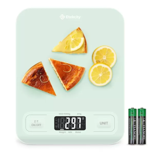 Etekcity Food Nutrition Kitchen Scale Digital Grams and Ounces for Weight Loss Baking Cooking Keto and Meal Prep Large 304 Stainless SteelMediumGreen