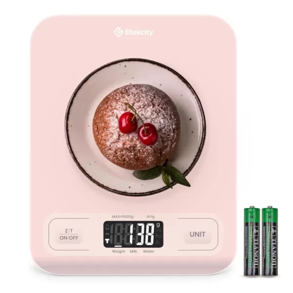 Etekcity Food Nutrition Kitchen Scale Digital Grams and Ounces for Weight Loss Baking Cooking Keto and Meal Prep Large 304 Stainless SteelMediumPink