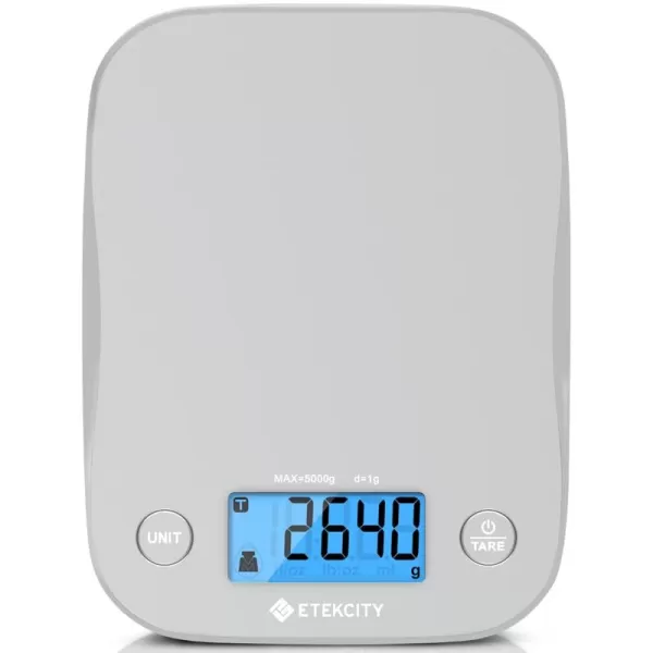 Etekcity Food Nutrition Kitchen Scale Digital Grams and Ounces for Weight Loss Baking Cooking Keto and Meal Prep Large 304 Stainless SteelWhite