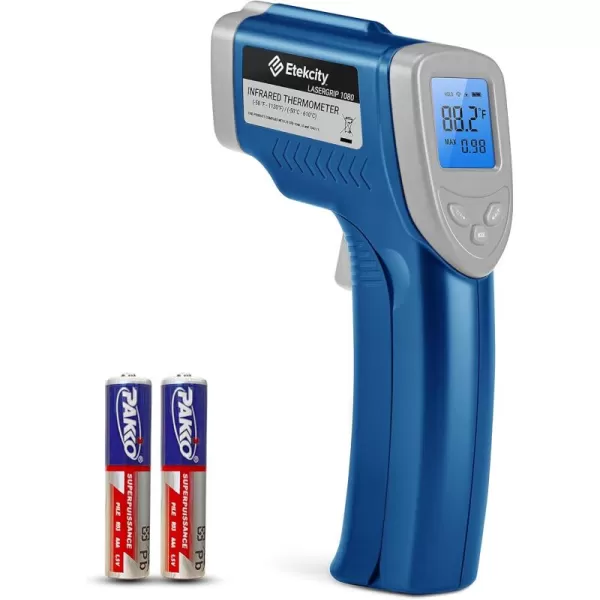 Etekcity Infrared Thermometer Laser Temperature Gun for Griddle 58F to 1130F for Food BBQ Pizza Oven Accessories Non Contact IR Heat Gun for Pool Reptile Cooking Kitchen FridgeBlue