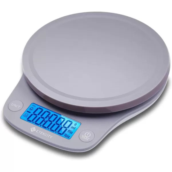 Etekcity Nutrition Smart Food Kitchen Scale Digital Ounces and Grams for Cooking Baking Meal Prep Dieting and Weight Loss 11 PoundsBluetooth 304 Stainless SteelAsh Gray