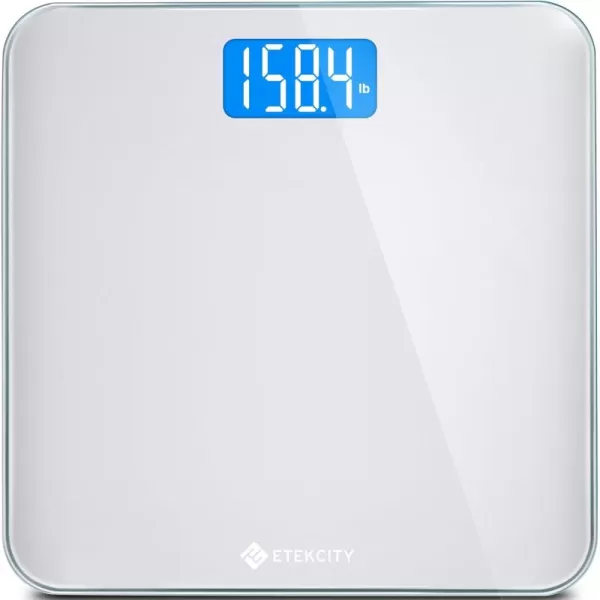 Etekcity Scale for Body Weight Digital Bathroom Weighing Machine for People Large and EasytoRead Backlight Display Accurate with High Precision Measurements Durable Tempered Glass 400 lbs