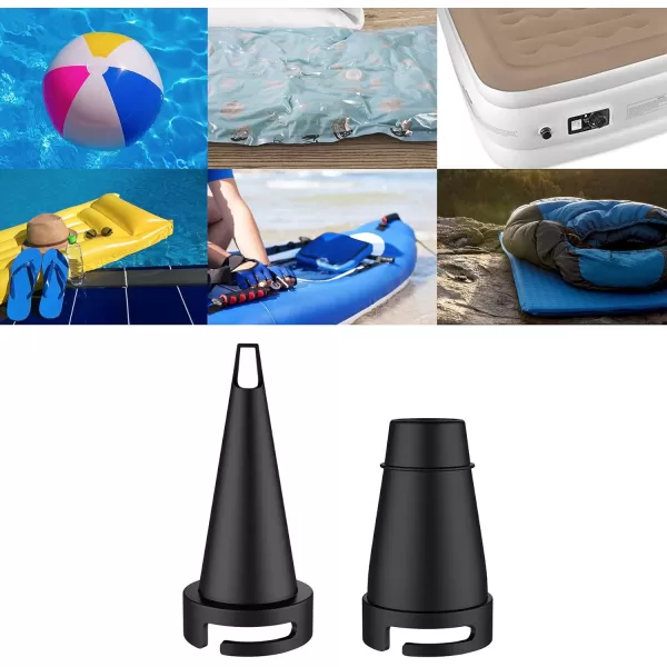 Etekcity Air Pump for Inflatables Portable Electric Air Mattress Pump QuickFill Perfect InflatorDeflator Pump for Couch Pool Floats Blow up Pool Raft Bed Boat Toy with Nozzles 110120V BlackDark Black
