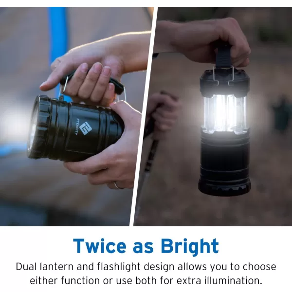 Etekcity LED Camping Lantern for Emergency Light Hurricane Supplies Lanterns for Survival Kits Power Outages  Battery Powered Operated Lanterns Lamp Camping Gear Accessories  2 Pack