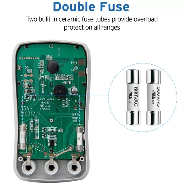 Etekcity Digital Clamp Meter Multimeter AC Current and ACDC Voltage Tester with Amp Volt Ohm Continuity Diode and Resistance Test AutoRanging Red MSRC600Blue
