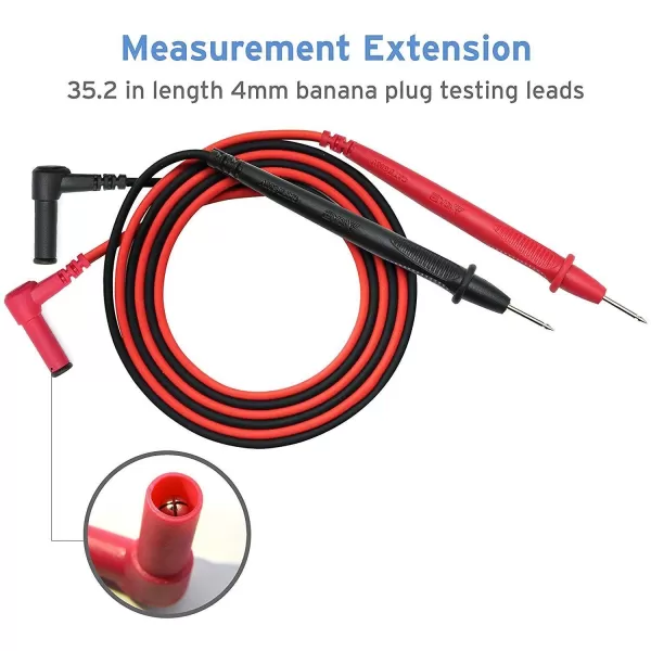 Etekcity Digital Clamp Meter Multimeter AC Current and ACDC Voltage Tester with Amp Volt Ohm Continuity Diode and Resistance Test AutoRanging Red MSRC600Red
