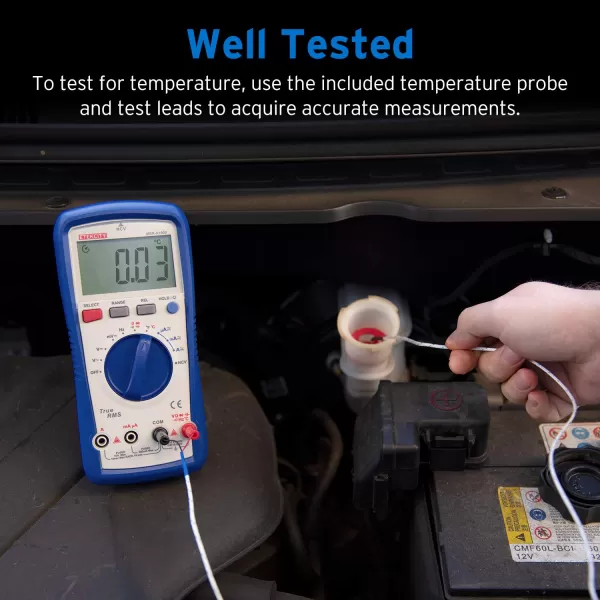 Etekcity Digital Clamp Meter Multimeter AC Current and ACDC Voltage Tester with Amp Volt Ohm Continuity Diode and Resistance Test AutoRanging Red MSRC600Pale Blue