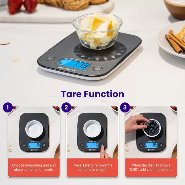 Etekcity Food Kitchen Scale Digital Mechanical Weighing Scale Grams and Oz for Weight LossCooking and Baking BlackBlack