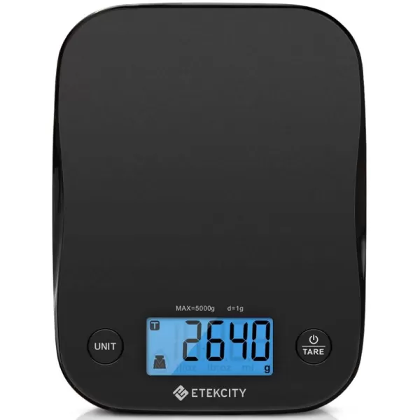 Etekcity Food Kitchen Scale Digital Mechanical Weighing Scale Grams and Oz for Weight LossCooking and Baking BlackBlack