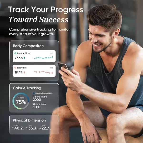 imageEtekcity Smart Scale for Body Weight Bathroom Digital Weighing Scale with BMI Body Fat Muscle Mass High Accuracy with 13 Measurements and Large Display Support Offline Mode and Apps ConnectionSmartBlack