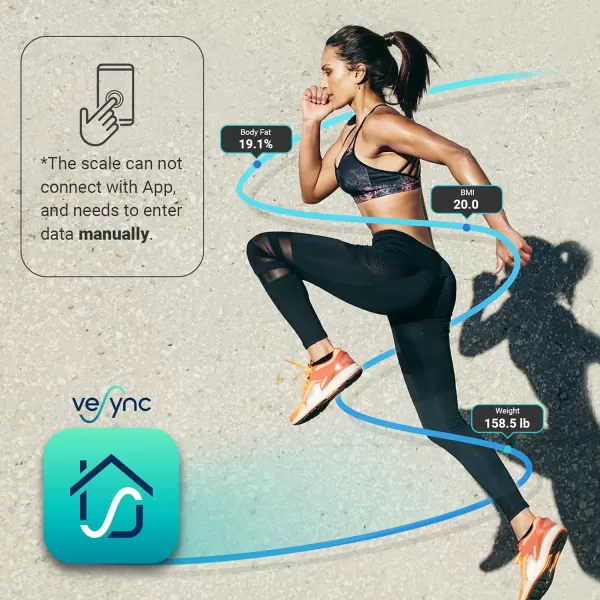 imageEtekcity Smart Scale for Body Weight Bathroom Digital Weighing Scale with BMI Body Fat Muscle Mass High Accuracy with 13 Measurements and Large Display Support Offline Mode and Apps ConnectionBlack