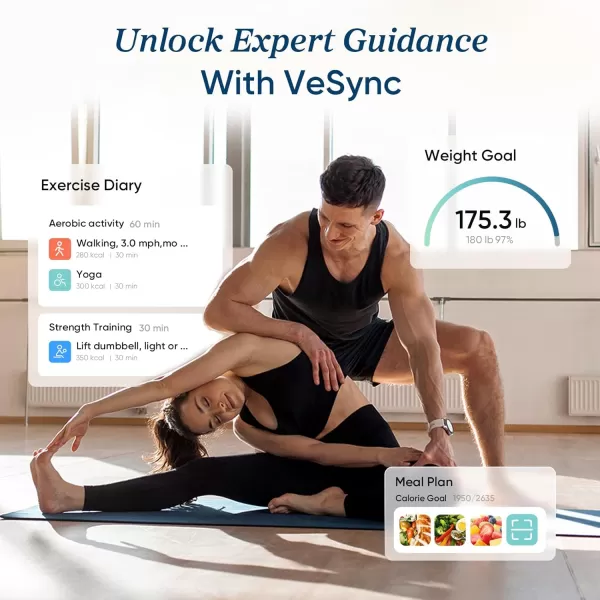 imageEtekcity Smart Scale for Body Weight Bathroom Digital Weighing Scale with BMI Body Fat Muscle Mass High Accuracy with 13 Measurements and Large Display Support Offline Mode and Apps ConnectionSmartBlack