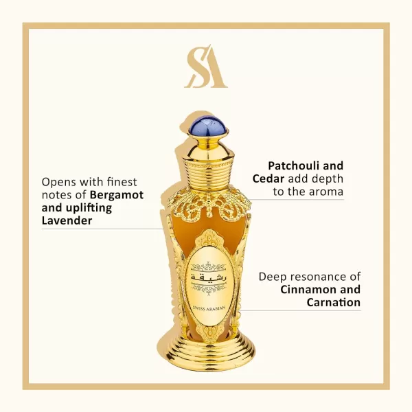 Rasheeqa  Luxury Arabian Perfume Oil Seductive Signature Fragrance from Dubai Long Lasting  06 oz