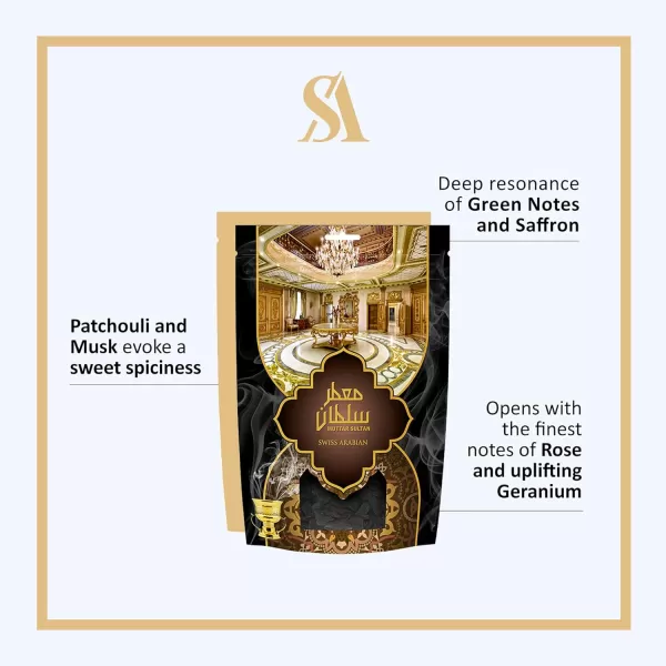 SWISS ARABIAN Oud Muattar Sultan  Luxury Products from Dubai  Lasting and Addictive Home Fragrance Incense  Give Your Home A Seductive Signature Aroma  The Luxurious Scent of Arabia  88 Oz88 Oz